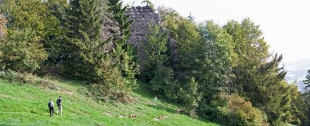 Ruine Rettenberg (auch: Ruine Vorderburg) und Falkenstein