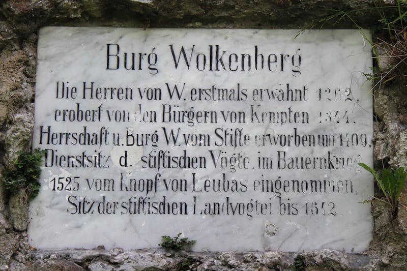 Burgruine Wolkenberg<br />(Betzigau - Oberallgäu / 2011)