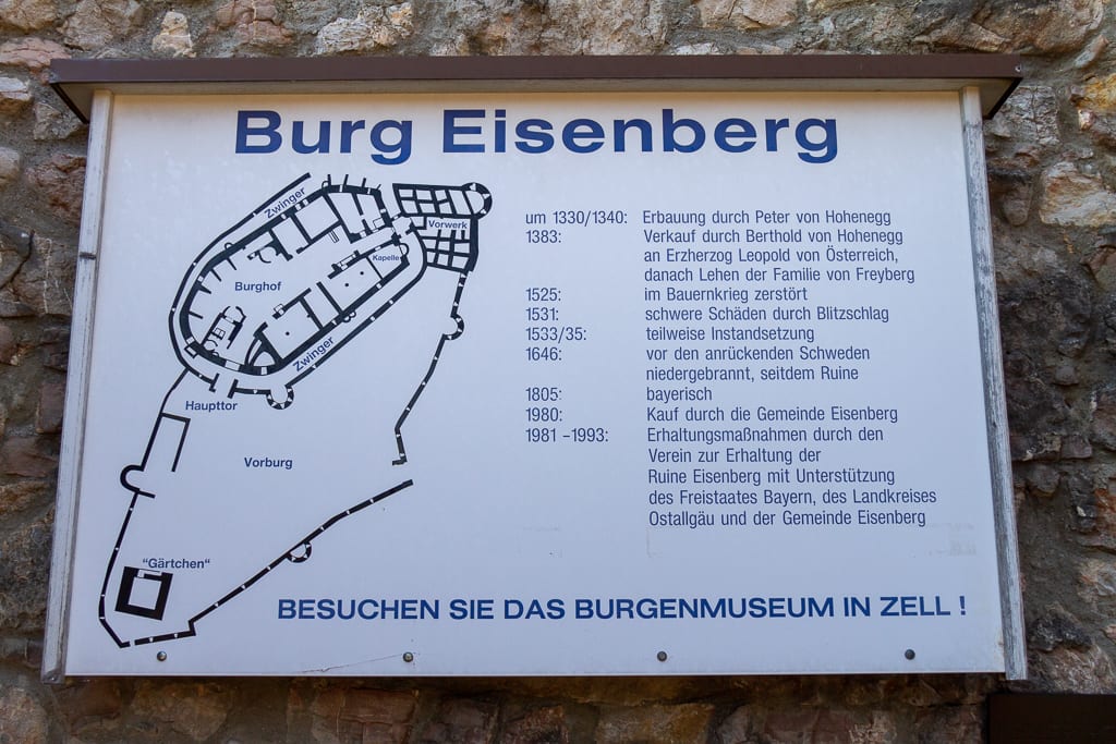 Burgruine Eisenberg<br />(Zell - Oberallgäu / 2018)