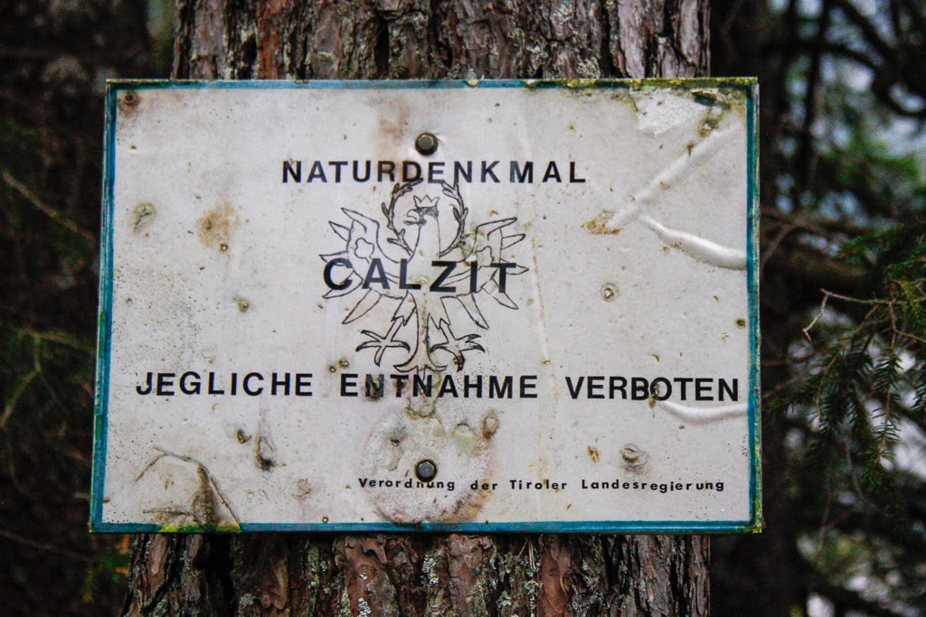 Calzit (Kalzit) - Naturdenkmal<br />(Reutte - Tirol / 2019)