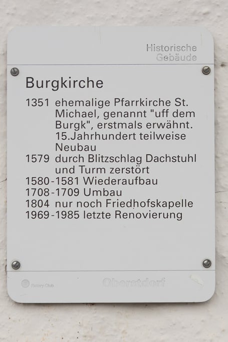 Burgkirche St. Michael<br />(Sonthofen - Oberallgäu / 2021)