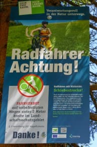 Info: Radfahrer Fahrverbot