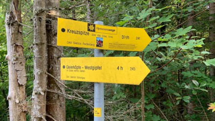 Kreuzspitze, Gratweg zur Kreuzspitzl und östlicher Geierkopf
