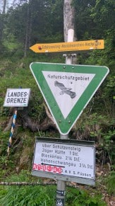 Info: Naturschutzgebiet und Landesgrenze
